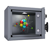 Molecule in an open metal safe