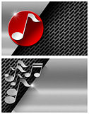 Music Metal and Red Business Card
