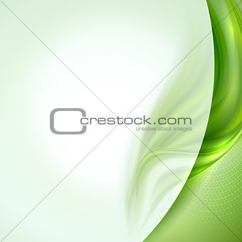 Abstract green waving background
