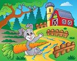 Farm theme with red barn 2