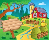 Farm theme with red barn 3