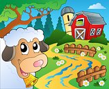 Farm theme with red barn 5
