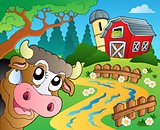 Farm theme with red barn 6