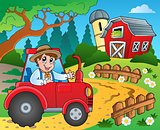 Farm theme with red barn 9