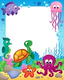 Frame with underwater animals 3