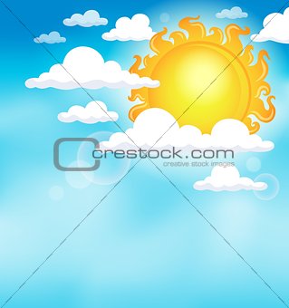 Sun on sky theme image 1