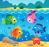 Underwater ocean fauna theme 3