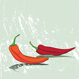 card with peppers