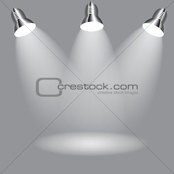 Background with lighting lamp. Empty space for your text or obje