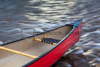 red canoe bow