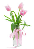 pink tulips posy