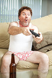 Man Playing Video Game