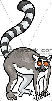 lemur animal cartoon illustration