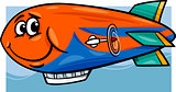 zeppelin airship cartoon illustration