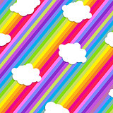 Colorful  Illustration Design With Cloud