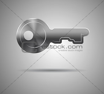 Shiny metallic key