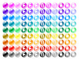 Colored player buttons: Play, Pause, Stop and neutral bubble.
