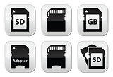 SD, memory card, adapter buttons set