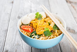 Curry instant noodles soup