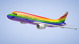 Airplane Rainbow Colours