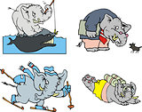 Comic elephants