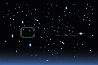 Star night sky - Stock Illustration