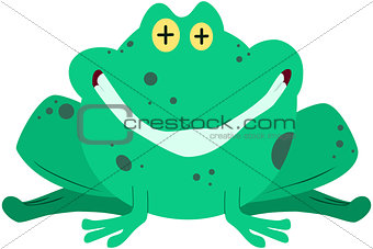 Green Frog Smiling