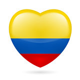 Heart icon of Colombia