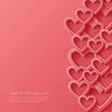 Abstract valentine background. Vector illustration.