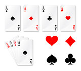 Four aces playing cards