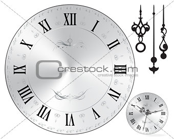 Wall clock face old fashion