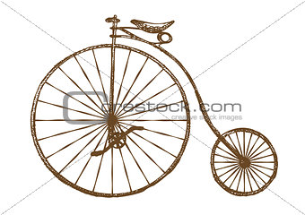 Old fashioned bicycle