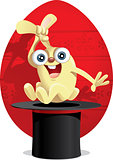 Magic Easter Bunny Vector Cartoon