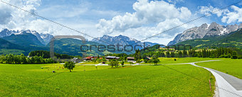 Summer Alpine country panorama (Austria)
