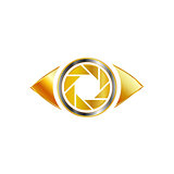 Logo for photography- shutter in eye