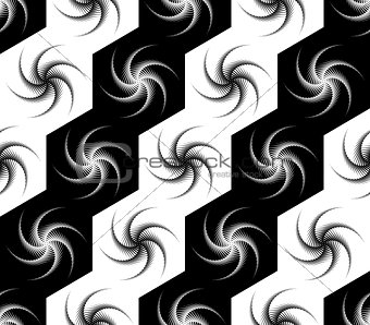 Design seamless monochrome hexagon geometric pattern
