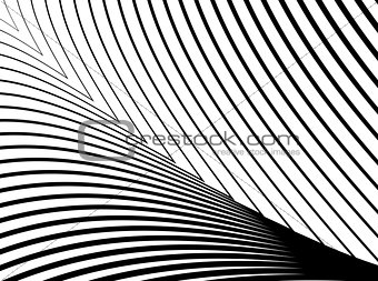Design monochrome lines illusion background