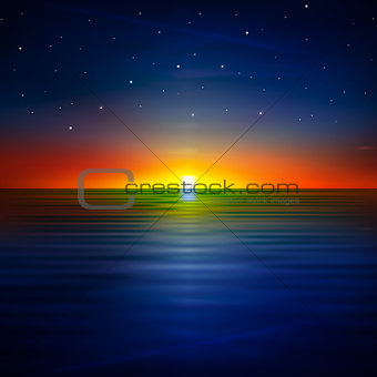 abstract background with sea sunrise