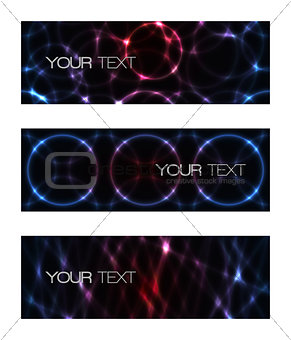 Set of abstract modern futuristic banners