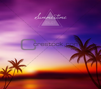 Blurred tropical background