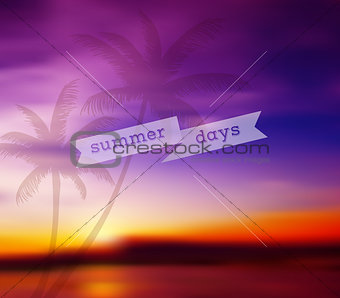 Blurred tropical background