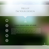 Blurred web design template