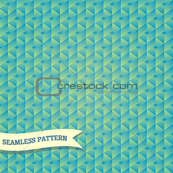 Vector seamless vintage hexagonal mosaic background pattern