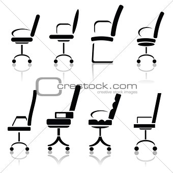 silhouettes of office chairs