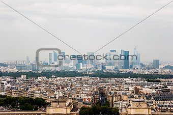 Paris skyline with La Defense in the 