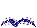 United States Stars with Blue wave