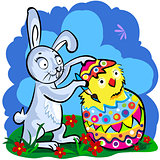 Cartoon Easter bunny