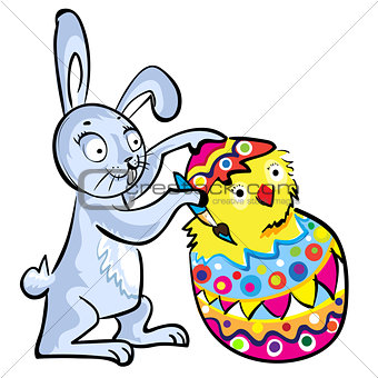Cartoon Easter bunny