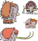 Cute funny mammoth cartoons