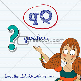 alphabet worksheet of the letter q